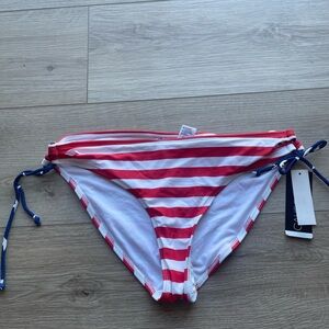 California Waves MULTI Stars & Stripes Hipster Bikini Swim Bottom NWT